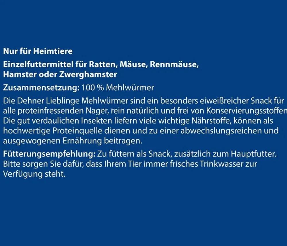 Dehner Lieblinge Getrocknete Mehlwürmer Hot