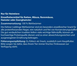 Dehner Lieblinge Nagersnacks - Getrocknete Mehlwürmer