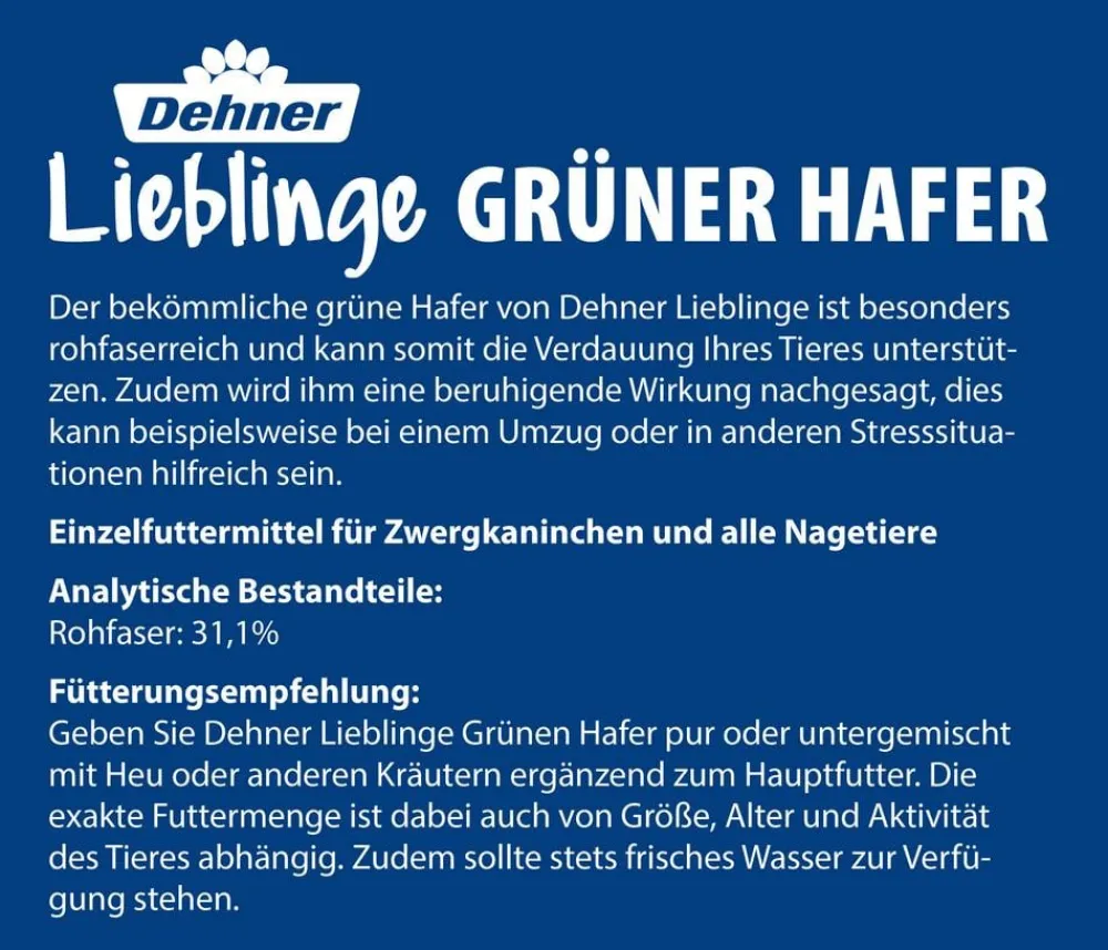 Dehner Lieblinge Nagersnacks - Grüner Hafer, 225 g