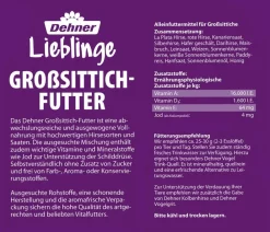 Dehner Lieblinge Vogelfutter & Snacks > Großsittich-Futter