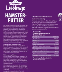 Dehner Lieblinge Kleintierfutter > Hamster-Futter, 500 g