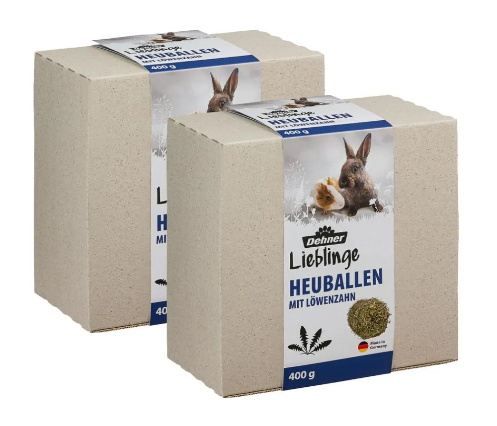 Dehner Lieblinge Heu - Heuballen im Karton, 2 x 400 g