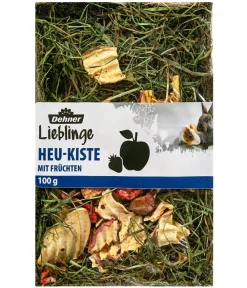 Dehner Lieblinge Heu-Kiste mit Früchten, 100 g Discount