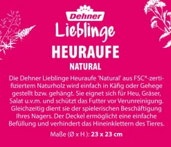 Dehner Lieblinge Mehr Kleintierbedarf > Heuraufe Natural