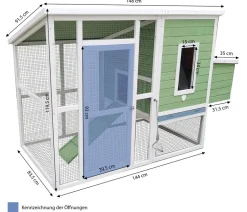 Dehner Lieblinge Bauernhof Zubehör|Hühnerställe > Hühnerstall Lotti, , ca. B182/H119,5/T91 cm