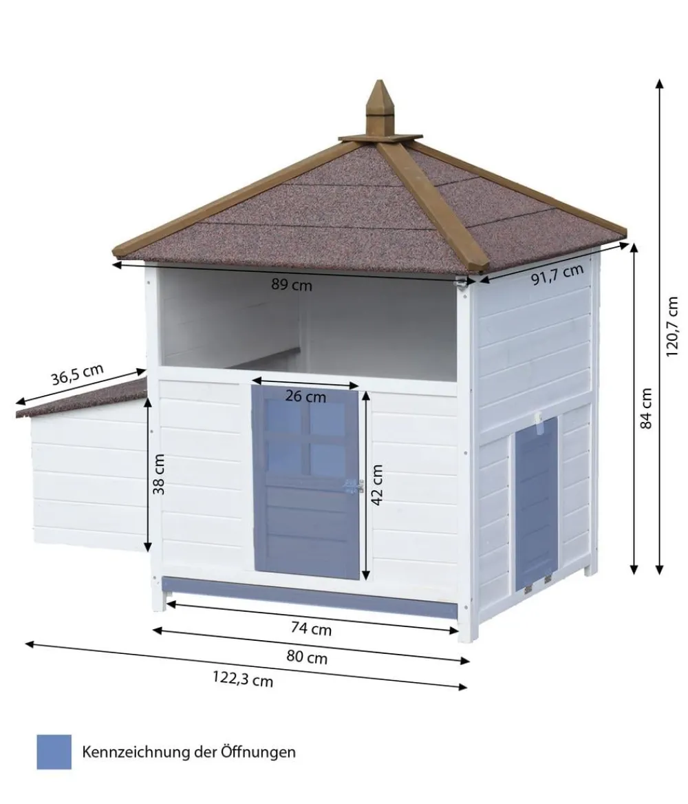 Dehner Lieblinge Bauernhof Zubehör|Hühnerställe > Hühnerstall Florenz, /braun, ca. B122,3/H120,7/T91,7 cm