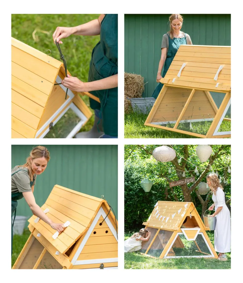 Dehner Lieblinge Bauernhof Zubehör|Hühnerställe - Hühnerstall Inga, ca. B192/H108/T125 cm Natur
