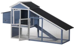 Dehner Lieblinge Bauernhof Zubehör|Hühnerställe - Hühnerstall Cottage, , ca. B221/H117,5/T73 cm Hellblau