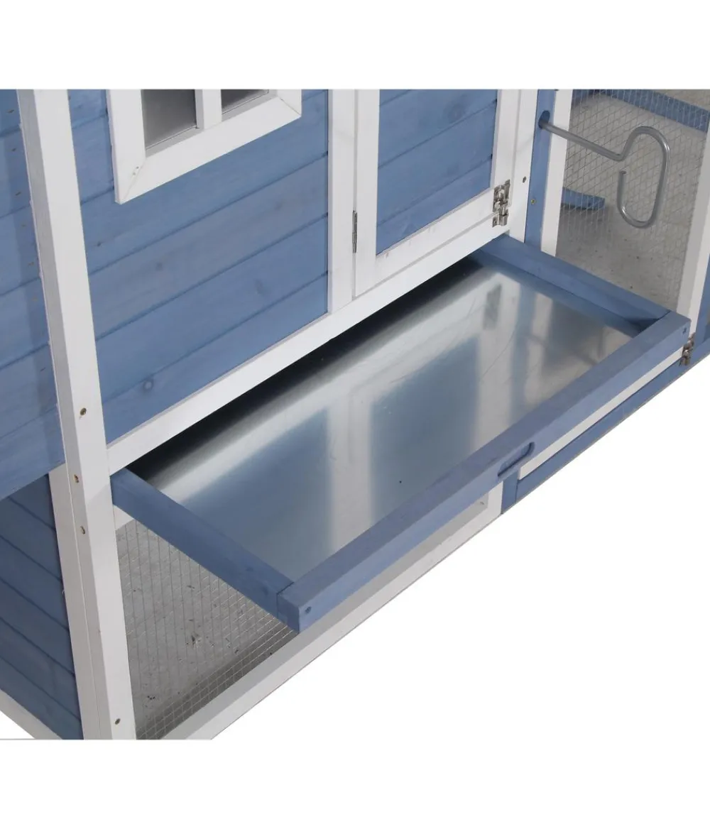 Dehner Lieblinge Bauernhof Zubehör|Hühnerställe - Hühnerstall Cottage, , ca. B221/H117,5/T73 cm Hellblau