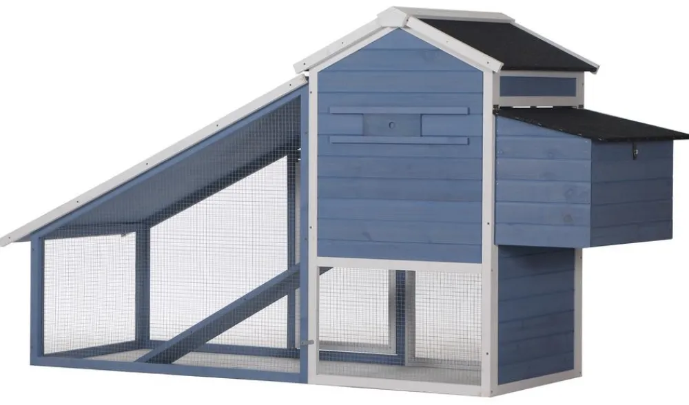 Dehner Lieblinge Bauernhof Zubehör|Hühnerställe - Hühnerstall Cottage, , ca. B221/H117,5/T73 cm Hellblau
