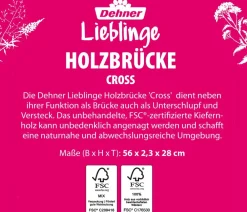 Dehner Lieblinge Nagerspielzeug - Holzbrücke Cross Natur