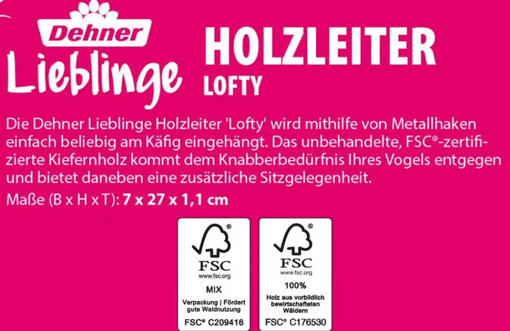 Dehner Lieblinge Holzleiter Lofty, ca. B7/H27/T1,1 cm Hellbraun Sale