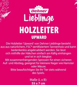 Dehner Lieblinge Mehr Kleintierbedarf > Holzleiter Upward, ca. L55/B7 cm