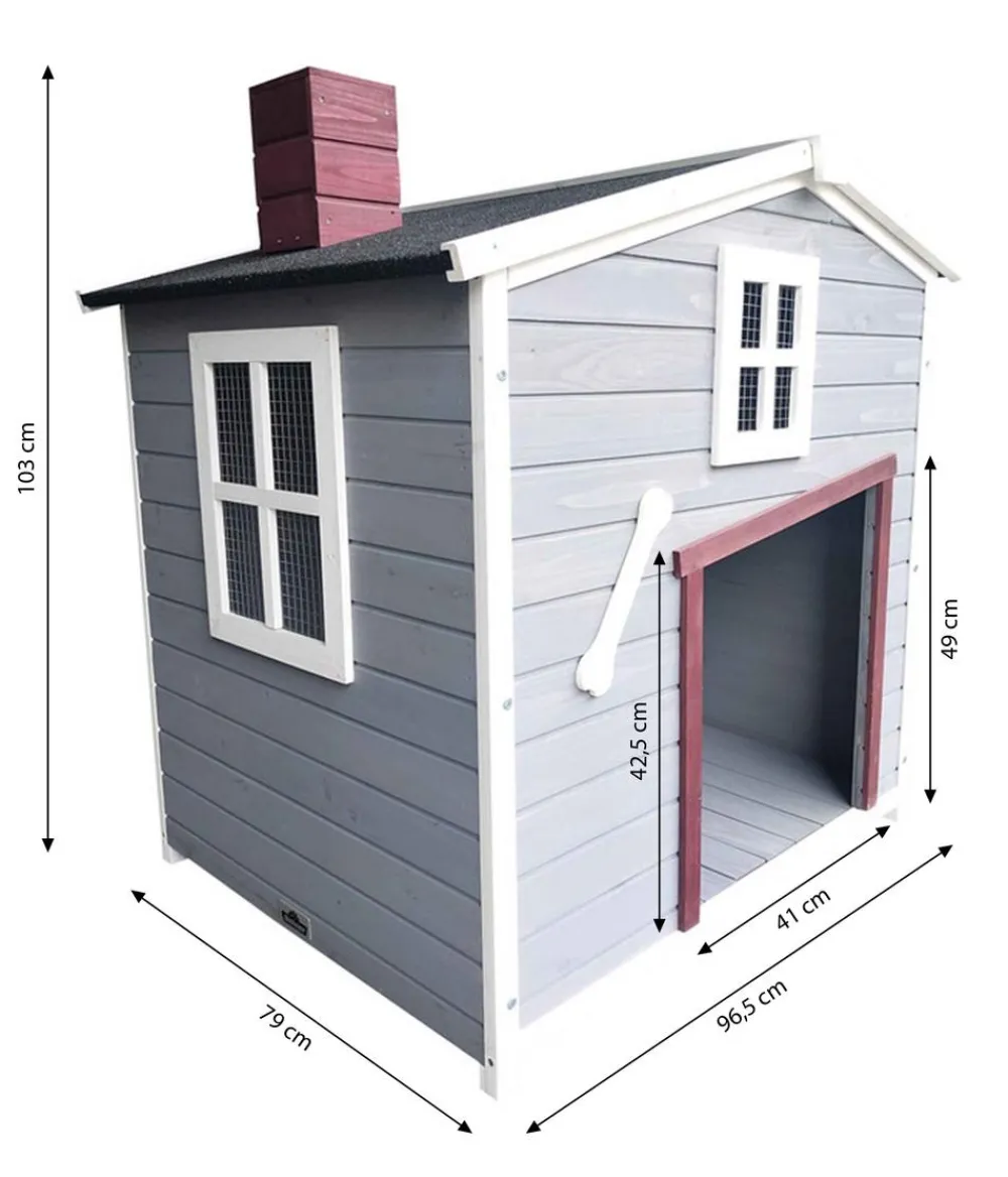 Dehner Lieblinge Mehr Hundeschlafplätze - Hundehütte Hector, ca. B96,5/H103/T79 cm