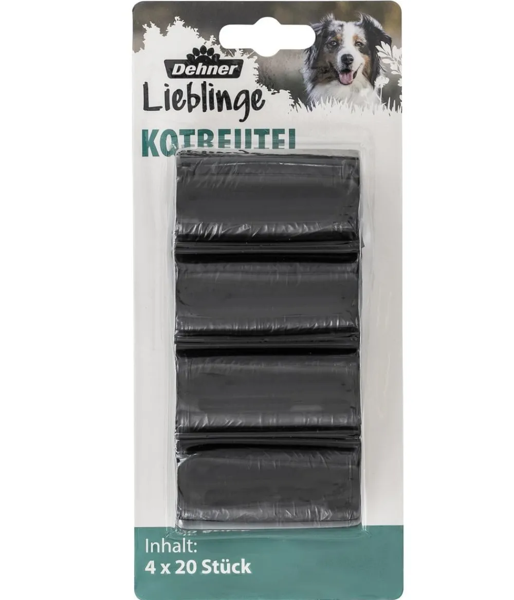 Dehner Lieblinge Hundekotbeutel, 4 x 20 Stk. Schwarz Hot