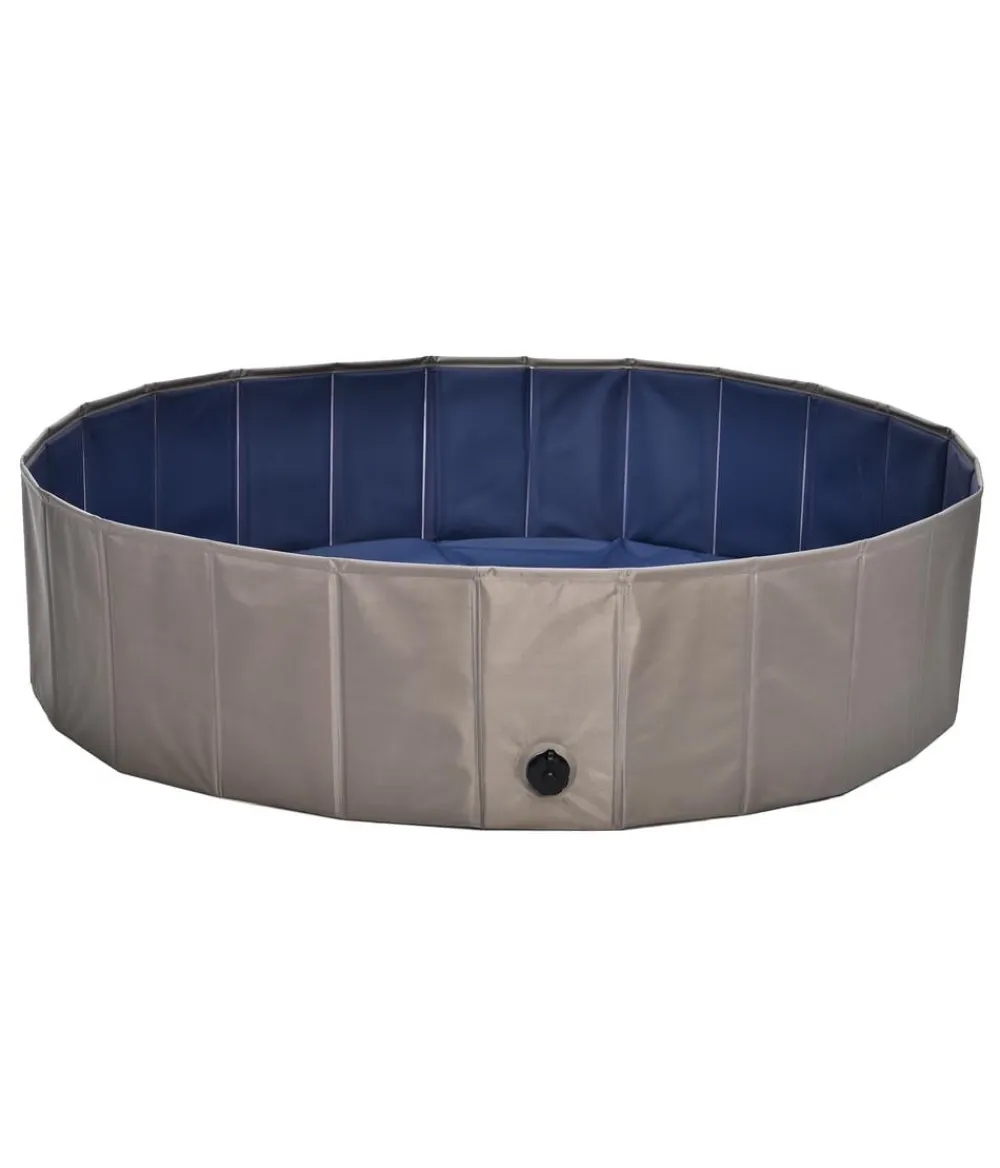 Dehner Lieblinge Hundespielzeug - Hundepool Water Fun, ca. Ø120/H30 cm Dunkelgrau