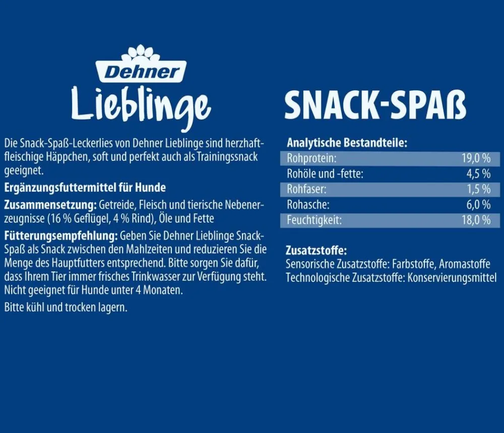 Dehner Lieblinge Hundeleckerlies > Hundesnack Snack-Spaß Trainer Hearts, 500 g