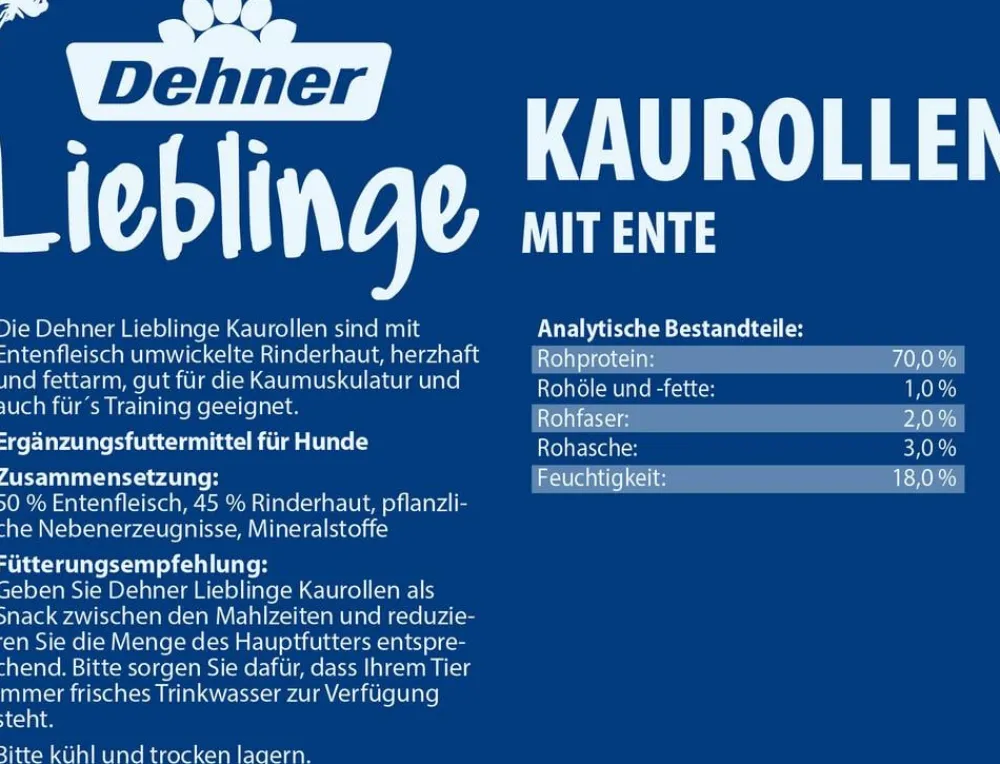 Dehner Lieblinge Hundesnack Kaurollen Discount