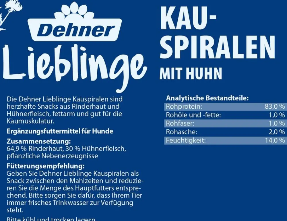 Dehner Lieblinge Hundeleckerlies > Hundesnack Kauspiralen