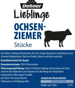 Dehner Lieblinge Hundeleckerlies - Hundesnack Ochsenziemer, 140 g