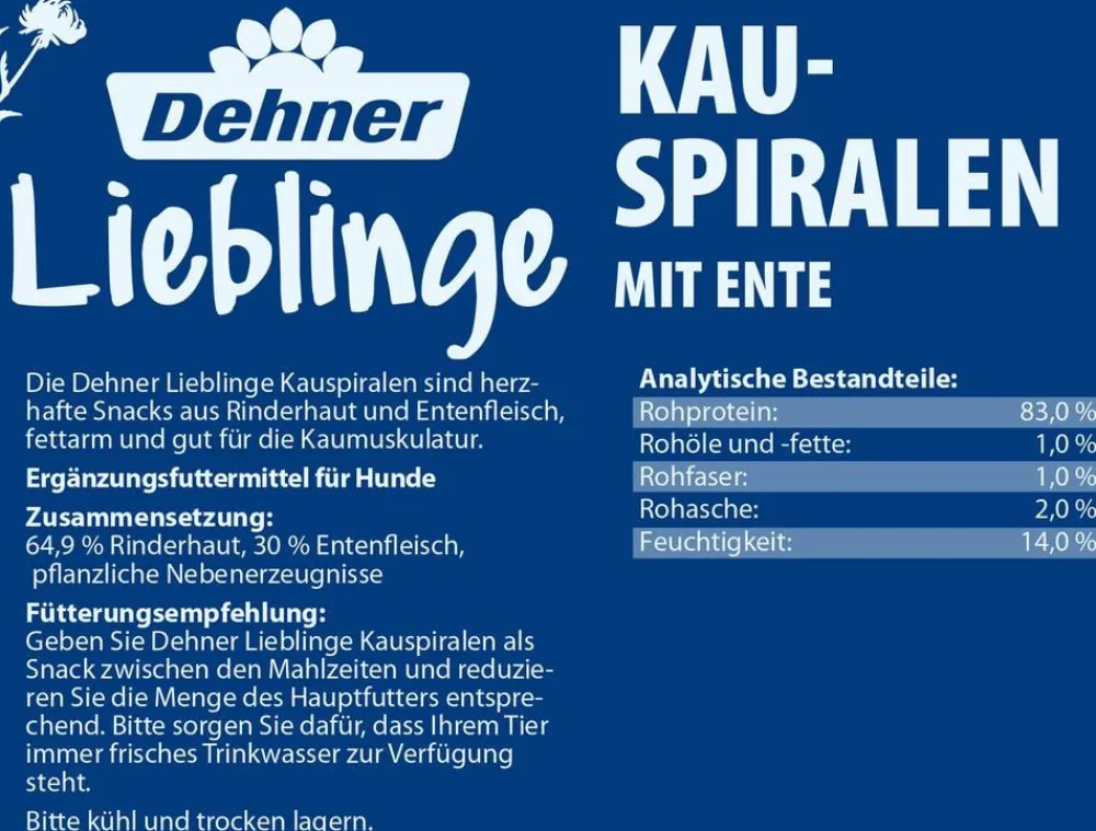 Dehner Lieblinge Hundesnack Kauspiralen Outlet