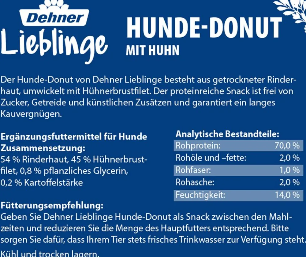 Dehner Lieblinge Hundesnack Hunde-Donut Hot