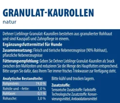 Dehner Lieblinge Hundeleckerlies > Hundesnack Granulat-Kaurollen, natur, 50 Stk., 350 g