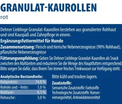 Dehner Lieblinge Hundeleckerlies > Hundesnack Granulat-Kaurollen, rot, 50 Stk.