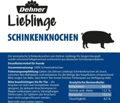 Dehner Lieblinge Hundeleckerlies > Hundesnack Schinkenknochen, mittel, ca. 300 g