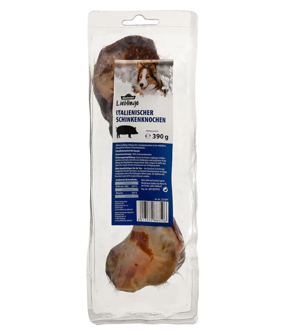 Dehner Lieblinge Hundeleckerlies - Hundesnack Italienischer Schinkenknochen, 390 g