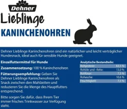 Dehner Lieblinge Hundesnack Kaninchenohren mit Fell New