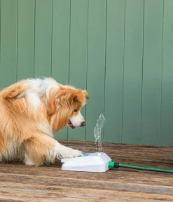 Dehner Lieblinge Hundespielzeug Wasserfontäne Sprinkler, ca. B28/H9/T22 cm Weiß Discount