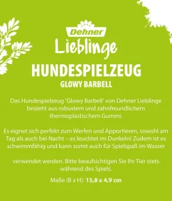 Dehner Lieblinge Hundespielzeug > Hundespielzeug Glowy Barbell, ca. B15,8/H4,9 cm