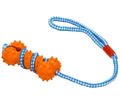 Dehner Lieblinge Hundespielzeug > Hundespielzeug Knochen am Seil Spotty