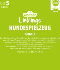 Dehner Lieblinge Hundespielzeug - Hundespielzeug Quiggle, ca. B23/H9/T1,4 cm