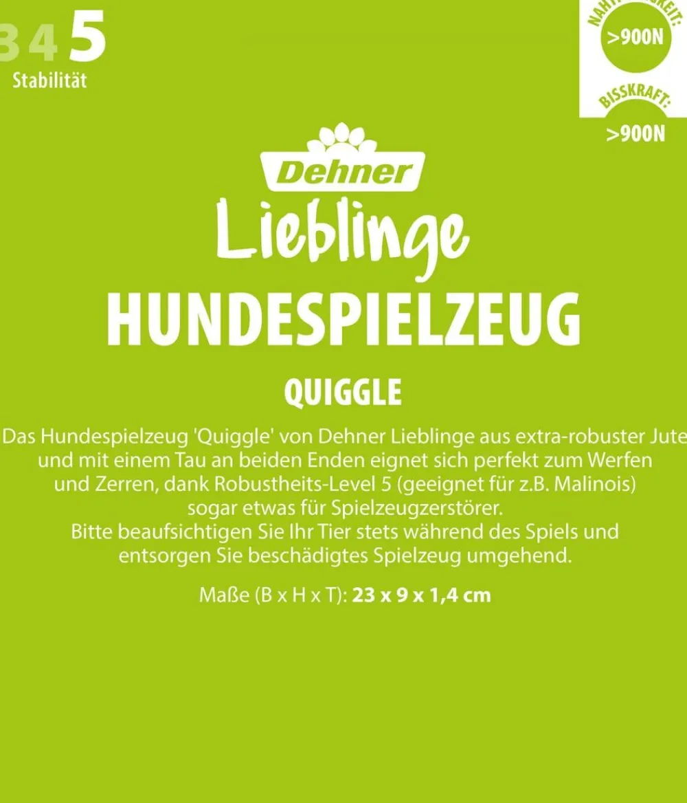 Dehner Lieblinge Hundespielzeug - Hundespielzeug Quiggle, ca. B23/H9/T1,4 cm