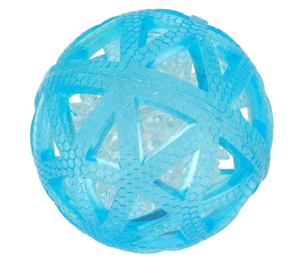 Dehner Lieblinge Hundespielzeug Blinky Ball, ca. Ø7,5 cm Blau Clearance