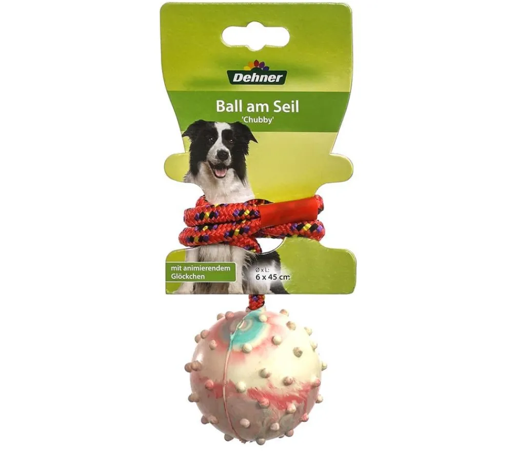 Dehner Lieblinge Hundespielzeug - Hundespielzeug Ball am Seil Chubby
