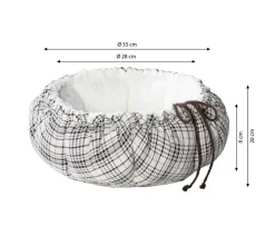Dehner Lieblinge Hundebetten & Körbe|Katzenbetten & Katzenkissen > 2in1 Kuschelbett Hilma, rund, ca. Ø35/H20 cm
