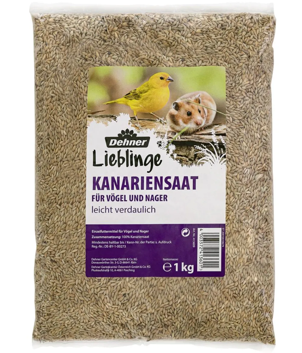 Dehner Lieblinge Kleintierfutter|Vogelfutter & Snacks - Kanariensaat, 1 kg