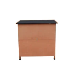 Dehner Lieblinge Kaninchenstall Original mit Wärmedämmung, ca. B114/H116/T57 cm Hellbraun