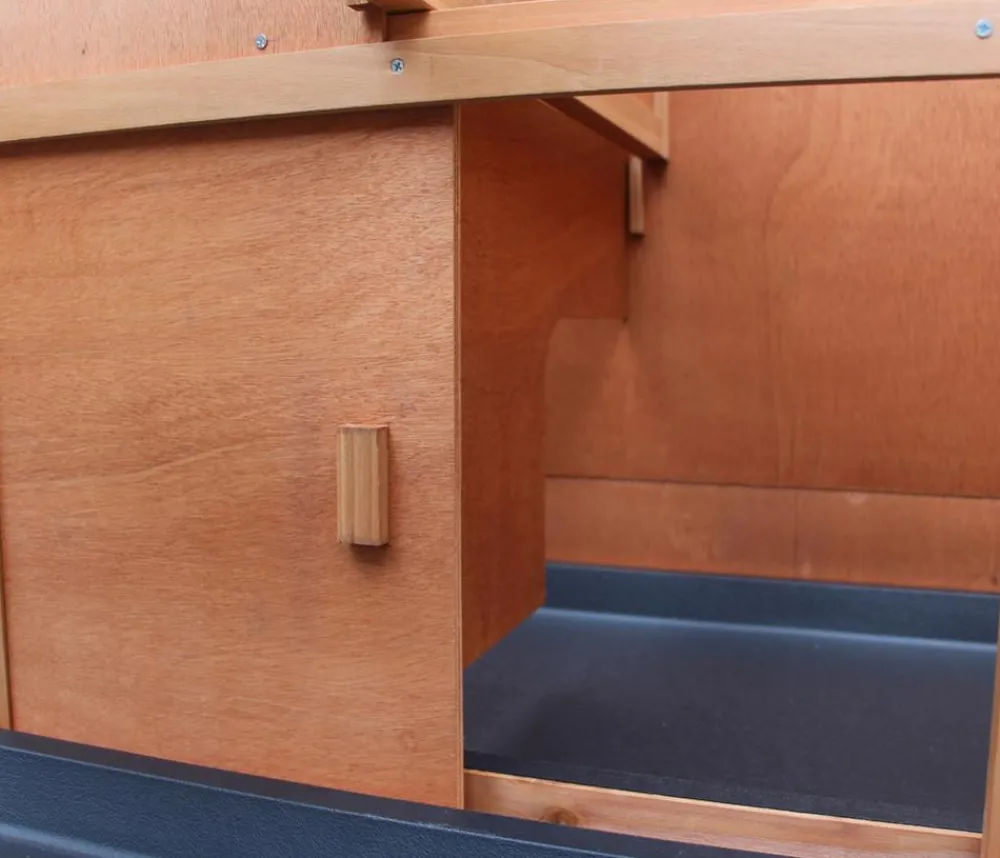 Dehner Lieblinge Kaninchenstall & Hasenstall - Kaninchenstall Villa, ca. B115/H112/T97 cm Hellbraun
