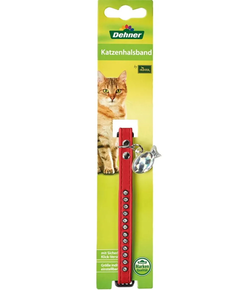 Dehner Lieblinge Katzenhalsband Deluxe Rot Hot