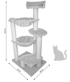 Dehner Lieblinge Katzenkratzbaum Simba, 120 cm Beige Best