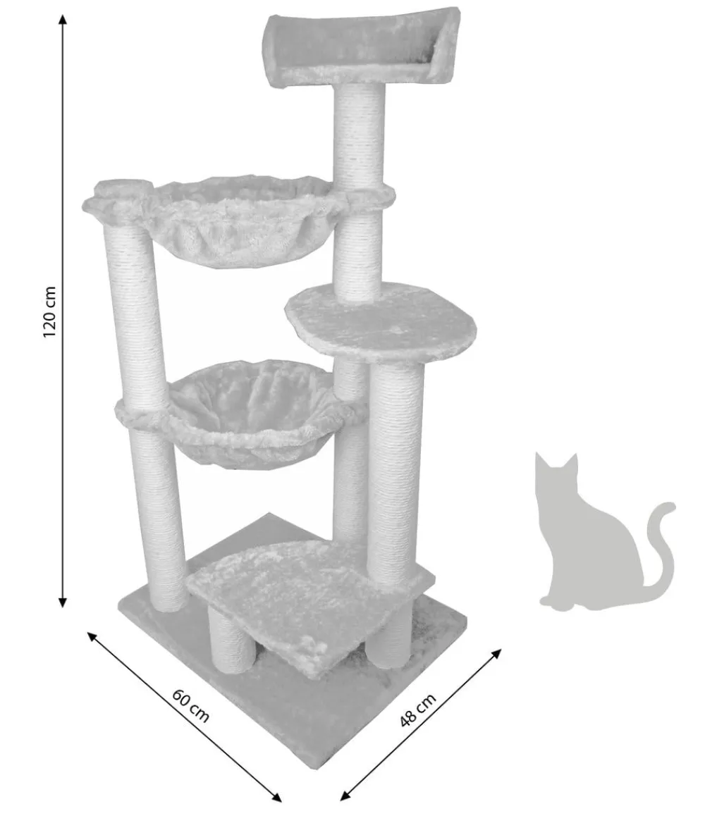 Dehner Lieblinge Katzenkratzbaum Simba, 120 cm Beige Best