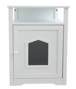 Dehner Lieblinge Katzenklo|Katzenhöhlen - Katzenschrank Emi, ca. B48/H64/T53 cm Weiß