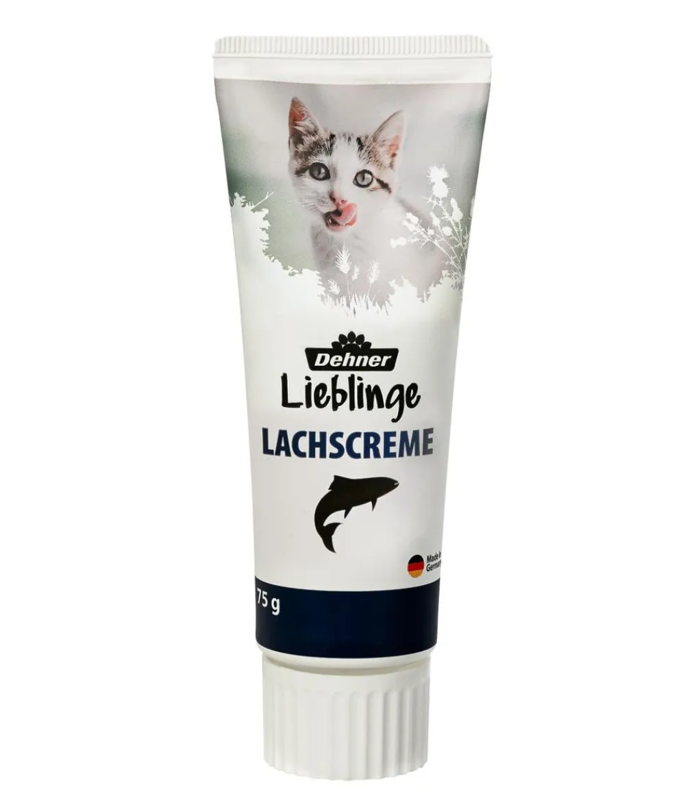 Dehner Lieblinge Katzenleckerlies & Getränke - Katzensnack Lachscreme, 75 g