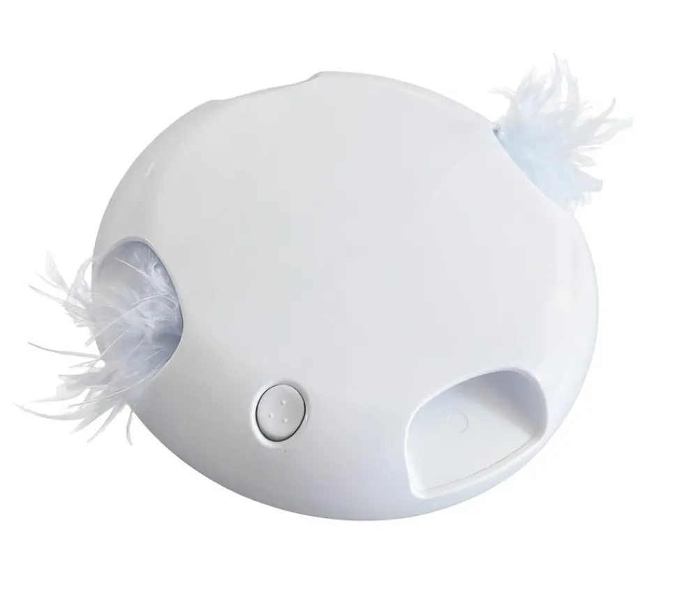 Dehner Lieblinge Katzenspielzeug Hide and Seek, ca. Ø17/H5,5 cm Weiß Discount
