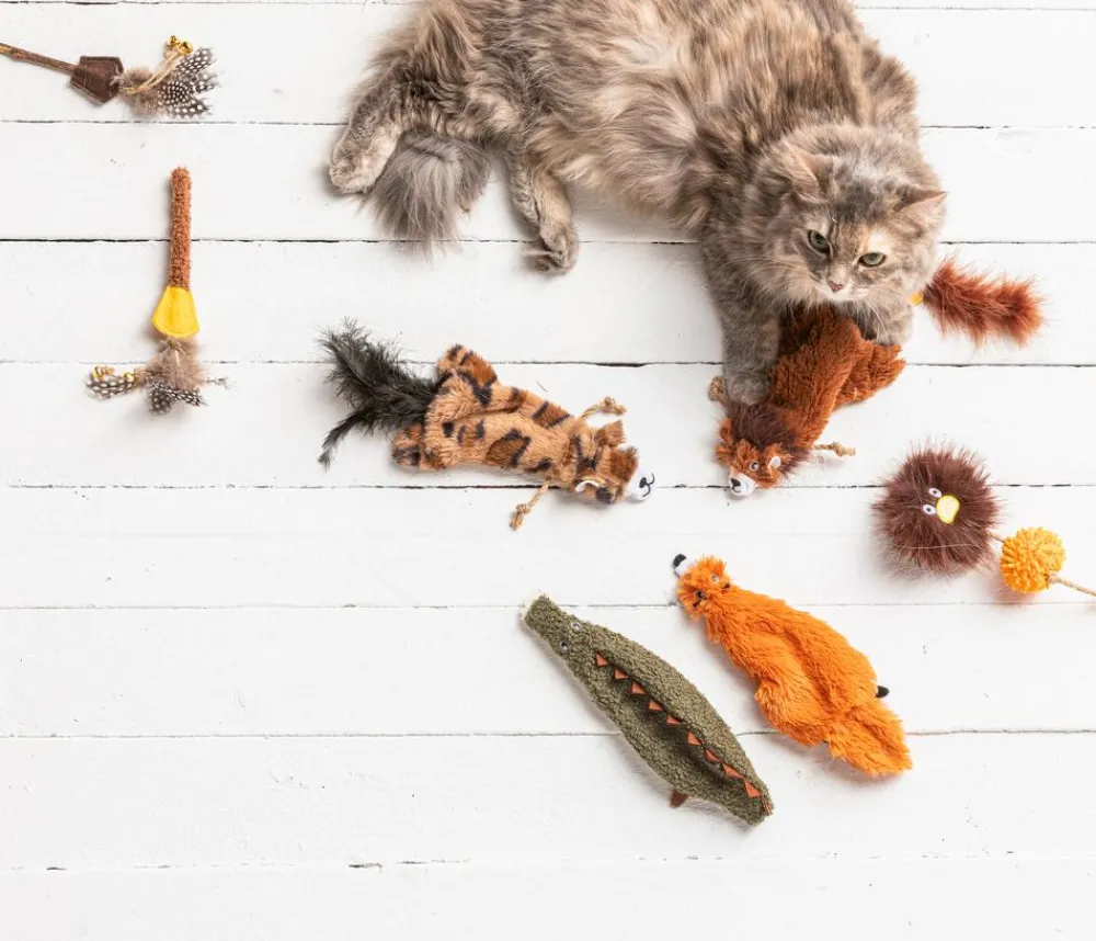Dehner Lieblinge Katzenspielzeug - Katzenspielzeugm Little Leopard, ca. B16,5/H29 cm