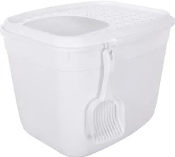 Dehner Lieblinge Katzenklo - Katzentoilette Kimmy, ca. B44/H40,7/T54 cm Weiß